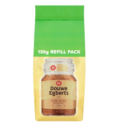 Douwe Egberts Pure Gold Medium Roast Freeze Dried Instant Coffee 150g