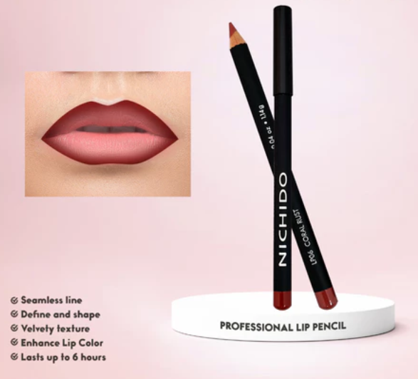 NICHIDO Professional Lip Pencil - Lp06 Coral Rust