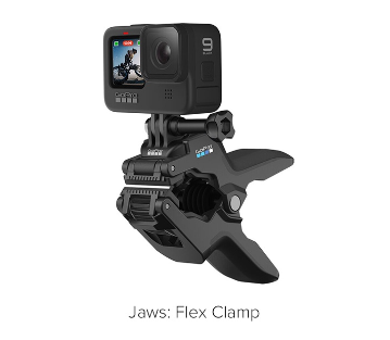 GoPro Jaws Flex Clamp, Clamp your GoPro to objects ranging in size from 0.25 to 2in (0.6 to 5cm) in diameter