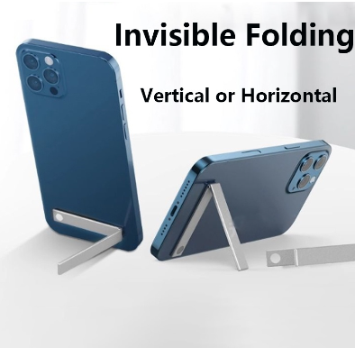 Invisible Folding Portable Zinc Alloy Metal Phone Holder Universal Paste Cellphone Holder Stand