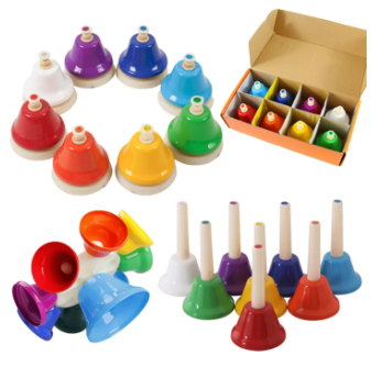 Bollie Baby Eight Tone Rainbow Bells (Musical Instruments for Kids)