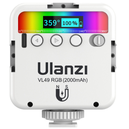 Ulanzi VL49 Mini RGB Video Light 2000mAh Battery Life for Photography, Photoshoots
