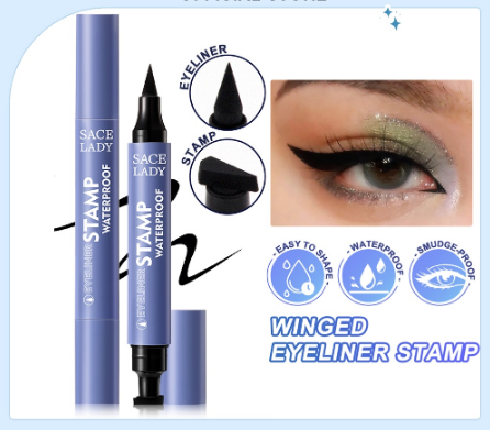 SACE LADY Winged Eyeliner Waterproof Smudge-proof Double Head Seal Stamp Liquid Eye Liner Pen