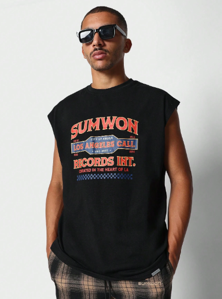 SUMWON Tank With Front Graphic For Daily Wear