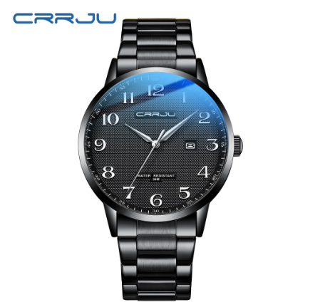 CRRJU Original Men's Watch Fashion Simple Business Quartz Stainless Steel Waterproof 5009 X 04