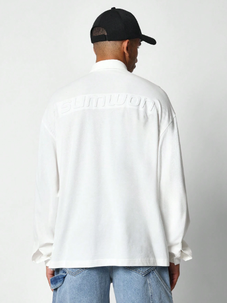 SUMWON Oversized Fit LS Shirt With Back Emboss Print