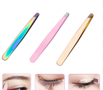 Eyelashes Tweezers For Lash Extension Stainless Steel Eyebrow Trimming Makeup Tools