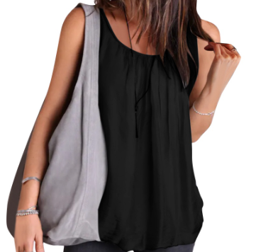 ZANZEA Women Casual Round Neck Sleeveless Pleats All-Match Solid Color Tanks
