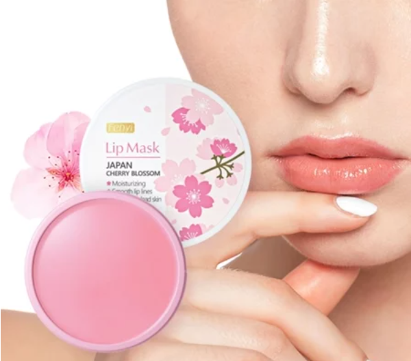 Fenyi Japan Cherry Blossom Lip Mask Moisturizing Repairing Smooth Lip Lines 15g
