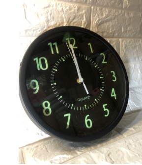 9inch Minimalist Wall Clock Modern Design Glowing Home Bedroom Living Room Decoration - Multicolor