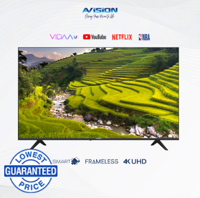 Avision 55 Inch Frameless 4K Smart Digital Bluetooth Led TV w/ Built-in Netflix,Youtube, NBA 55UL88H