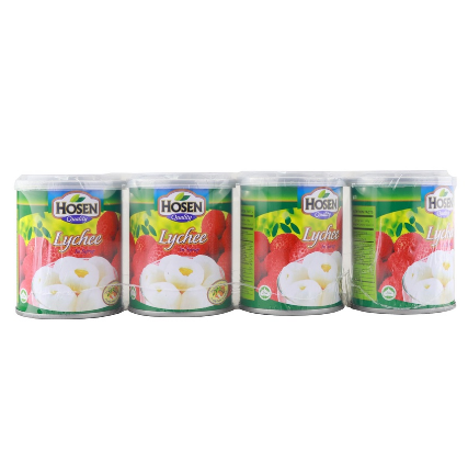 Hosen Quality Lychee in Syrup 4 cans