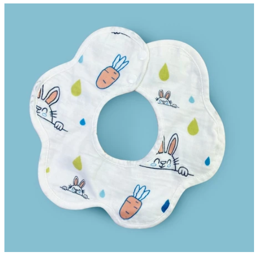 Einmilk Baby Bandana Dribble Bibs 360 Rotate Drool Bibs or Petal Bib Cotton Super Soft & Absorbent B5