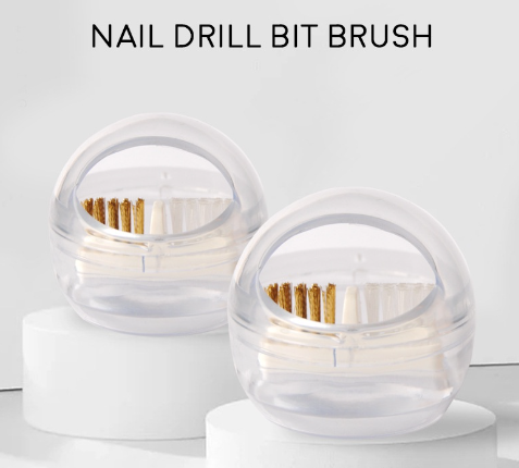 Nail Carbide / Ceramic Drill Bits Brush Cleaner with Dust Collector