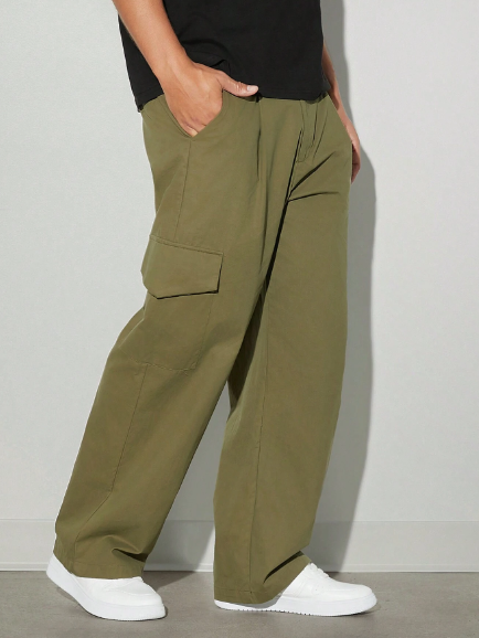 SHEIN Haute Pleated Cargo Pocket Pants