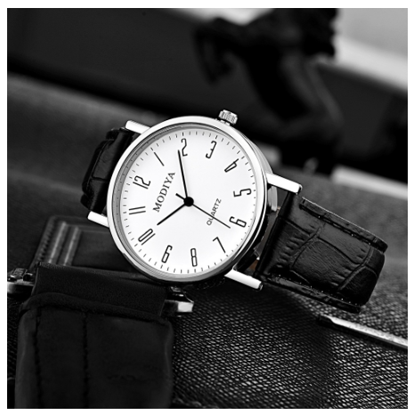 Men Casual Quartz Watch with Stainless Steel Strap M9