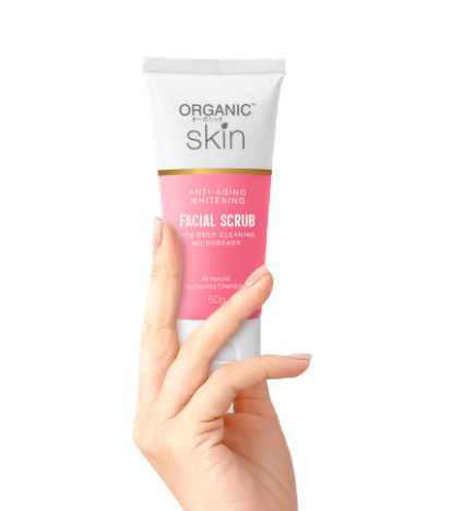 Organic Skin Japan AntiAging Whitening Facial Scrub Anti Aging Scrub with Microbeads 50G