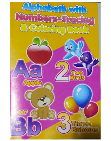 Alphabet with Numbers-Tracing and Coloring Book , Pre school, Kindergarten Educational Books