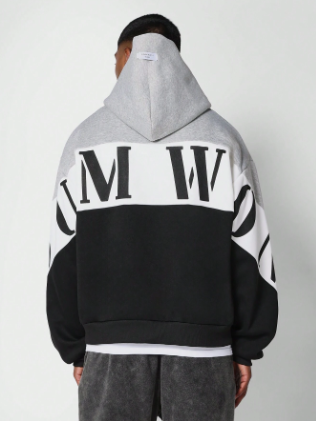 SUMWON Overhead Hoodie With Back Logo Graphic Print