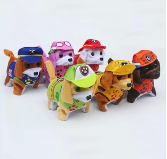 Paw Patrol Walking Dog Barking Dog Electric Plush Dog Toys Stuffed Toy For Kids