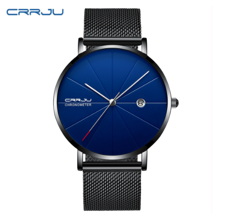 CRRJU Original Brand Men's Watch Ultra-thin Simple Casual Quartz Stainless Steel Waterproof 2216X M3