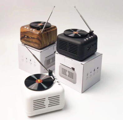 Retro Record Player Wireless Bluetooth Speaker Multifunction Mini Audio