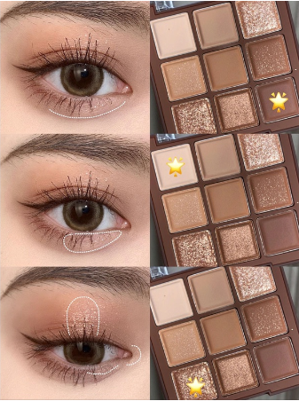 Beauty Glazed Eyeshadow Shimmer Matte Glitter Palette 9 Colors