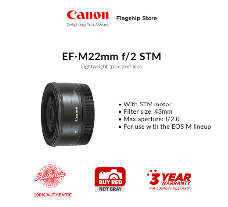 Canon EF-M22mm f/2 STM Camera Lens