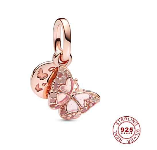 925 Silver Trinkets Balloon Charms Beads for Bracelet Pan Security Chain d017