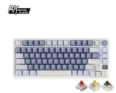 RK Royal Kludge RKM75 75% Mechanical Keyboard 2.4GHz Wireless Bluetooth USB-C Wired Gaming Keyboard