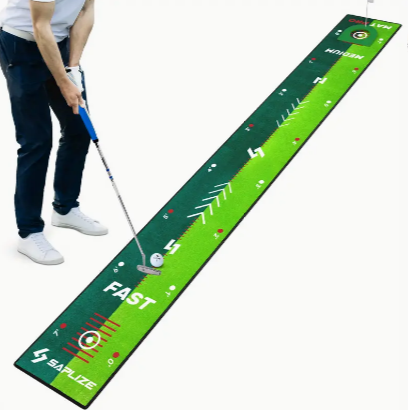 Two-Speed Golf Putting Practice Mat, Anti-Slip Backing Golf Putting Green For Indoor/Outdoor