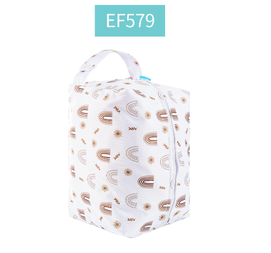 Happyflute Baby Diaper Pads Reusable Waterproof Fashion Prints Wet  Dry Cloth Wet Bag Mums Storage Travel Nappy Bag 0020