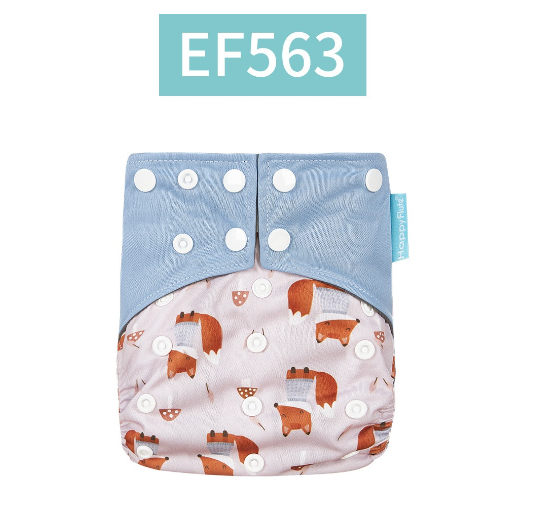 Happyflute Baby Cloth Diapers Double Gusset Bamboo Charcoal Inner Washable Cloth Nappy Without Insert D12