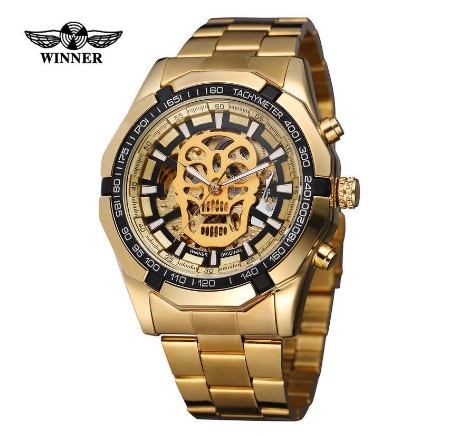 Men's Watch WINNER Automatic Mechanical Watch Authentic Business Waterproof Stainless Steel Watch For Men Original 4