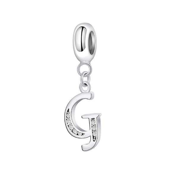 Pandora Letter Charm 925 Silver 26 Letters Diamond Charms Bracelet Pendant G