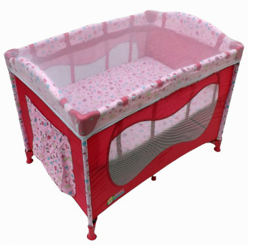 Baby Angel Crib/Playpen with Mosquito Net and Bassinet PNC8106 Pink Candy