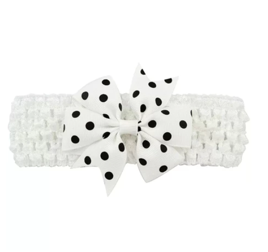 Baby Girl Cute Bow Hairband Baby Hair Accessories Girl Hair Accessories Girl Polka Dot Bow Hair Rope HA20