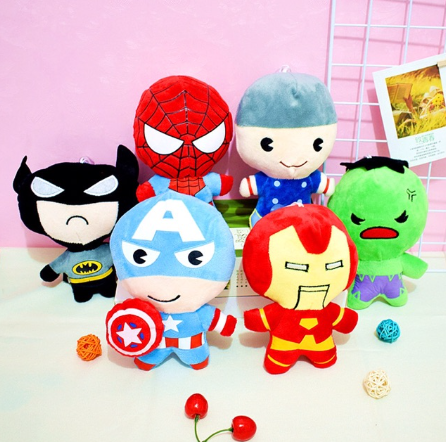 The Avengers Lovely Stuffed Toys Soft Plush Animal Dolls Spiderman, Captain America, Batman