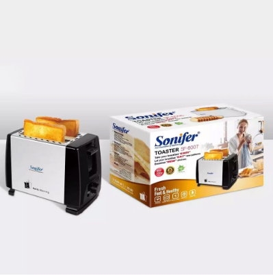 Sonifer home kitchen bread toaster 2 slice Extra-Wide Slot Toaster electric breakfast machine White
