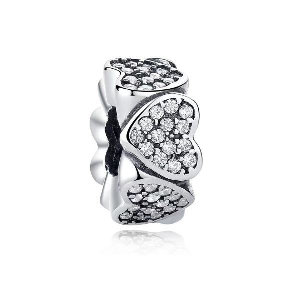 Clover Sea Turtle Cherry Charms 925 Silver Bracelet Accessories Lovers Diamond Inlaid Beads 0014