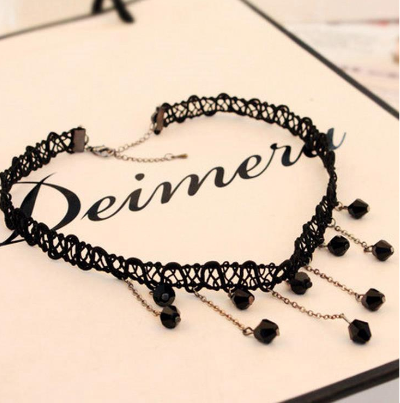 Delicate Lace Hand-knitted Necklace Drop Clavicle chain Necklace