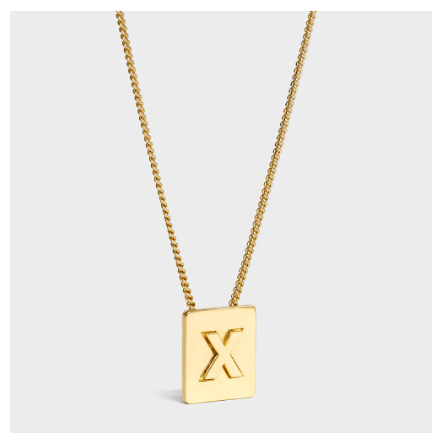 Lisa Same Style Letter Necklace Female Titanium Steel Does Not Fade Summer Girlfriends Simple Pendant Pearl Chain Korean Version X