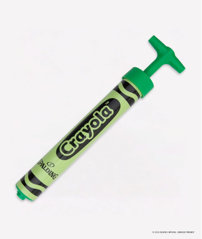 Spalding X Crayola 12" Single Action Green Pump