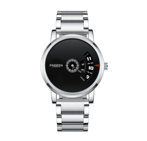 Binbond Original Wormhole No Pointer Concept Watch Male Korean Version Student Men Trendy Simple Quartz Watch M5