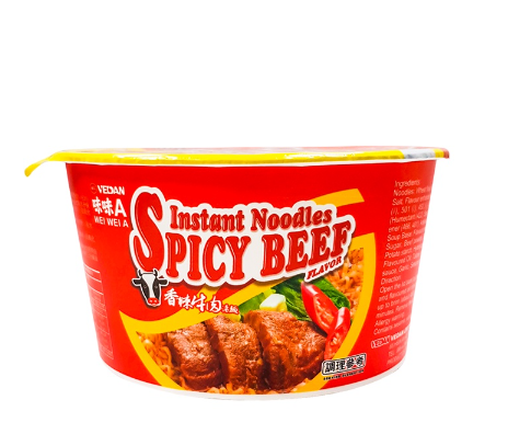 Wei Wei Instant Noodles Spicy Beef Flavor 80g