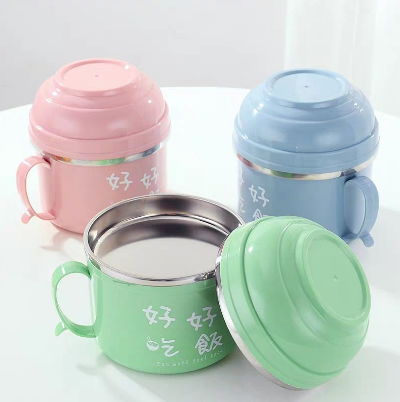 Stainless Steel Lunch Box, Office Worker, Student, Fast Food Cup with lid, canteen