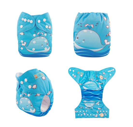 Alva Baby Cloth Diapers Washable Reusable Real Cloth Pocket Nappy Diaper Only No Insert For 3-15kg 6.6-33.1Ibs Baby And Newborn D12