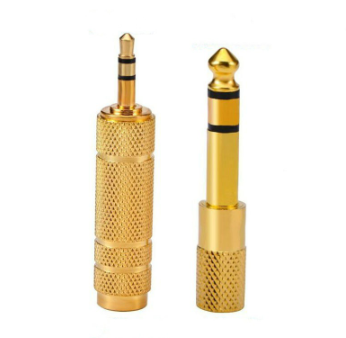 2PCS 3.5mm To 6.35 mm Adapter 6.35 Plug To 3.5 Jack Stereo Audio Adaptor