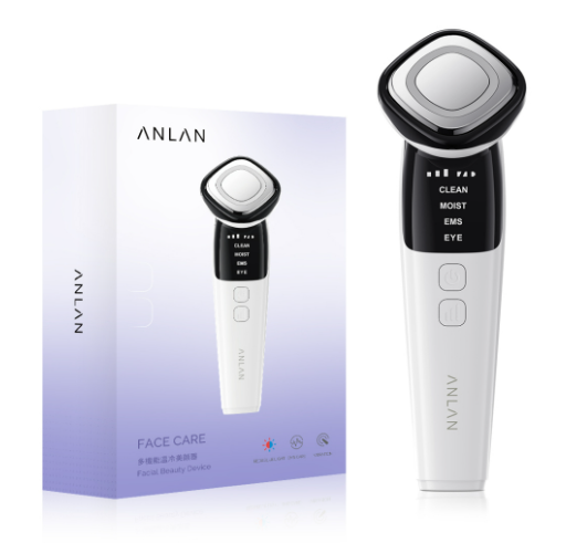 ANLAN EMS Face Massager Multi-Polar Skin Firming V Shape Red Blue LED Light Therapy Face Lift Slimming Eye Massager