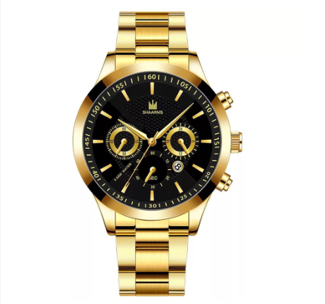 2021 new calendar steel band men's watch, atmospheric life waterproof quartz watch, male student watch M01